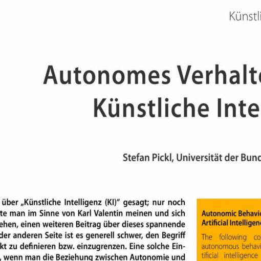 Autonomic Behavior and Artificial Intelligence
